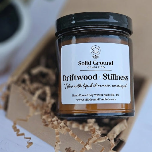 Driftwood + Stillness | Soy Wax Candle - 9oz Jar